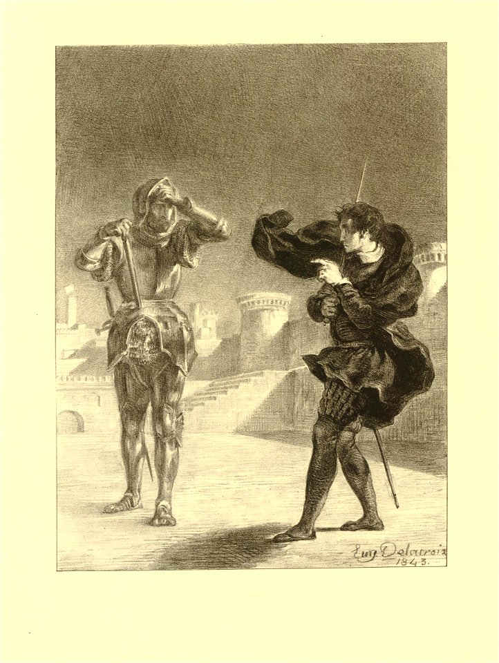 Le fantôme sur la terrasse (Act.Ier Sc.V) (The ghost on the terrace) (BM 1911,0412.167)
