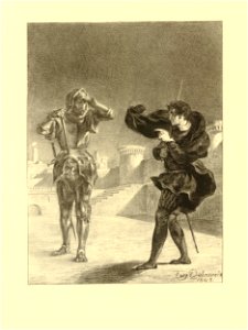 Le fantôme sur la terrasse (Act.Ier Sc.V) (The ghost on the terrace) (BM 1911,0412.167)