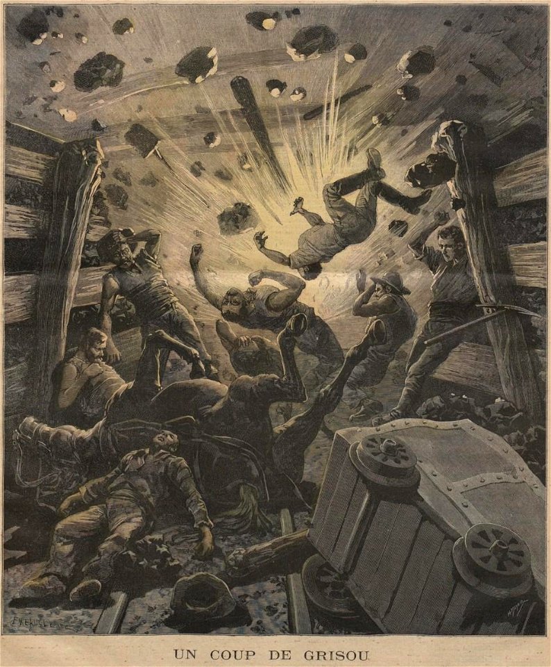 Le Petit Journal 2abr1892 Explosión de grisú