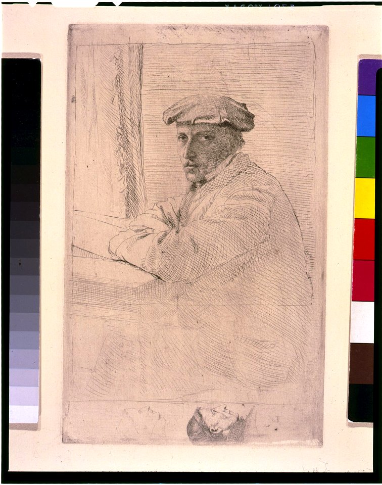Le graveur, Joseph Tourney, half-length portrait, seated, facing left LCCN96507703