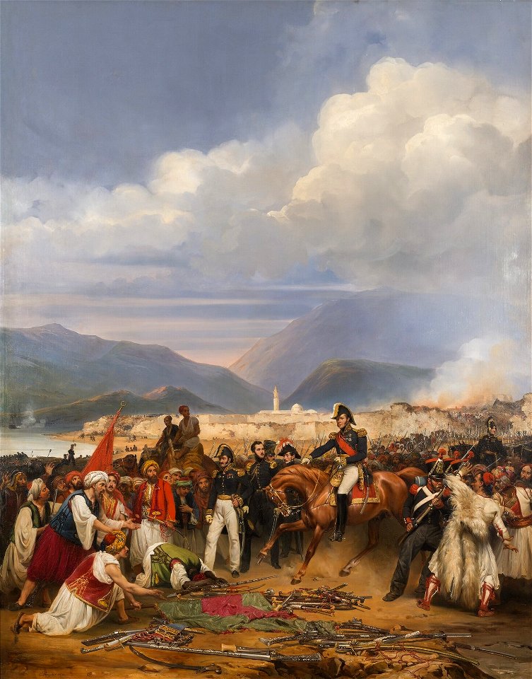 Le général Maison reçoit la reddition de Château de Morée en 1828