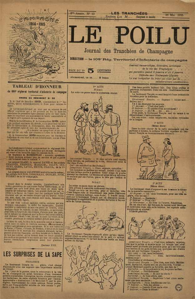 Le poilu, journal des tranchées de Champagne