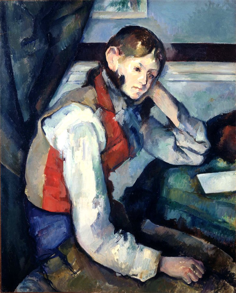 Le Garçon au gilet rouge, par Paul Cézanne, FWN 496