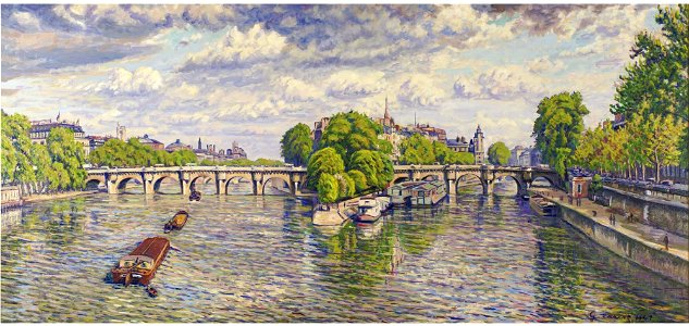 LE PONT NEUF À PARIS (JUILLET NUAGEUX NO. 2) 
