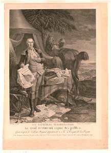 Le Général Washington ne quid detrimenti capiat res publica - gravé d'après le tableau original appartenant a Mr. Marquis de la Fayette - peint par L. Le Paon peintre de bataille de S.A.S. LCCN91720123
