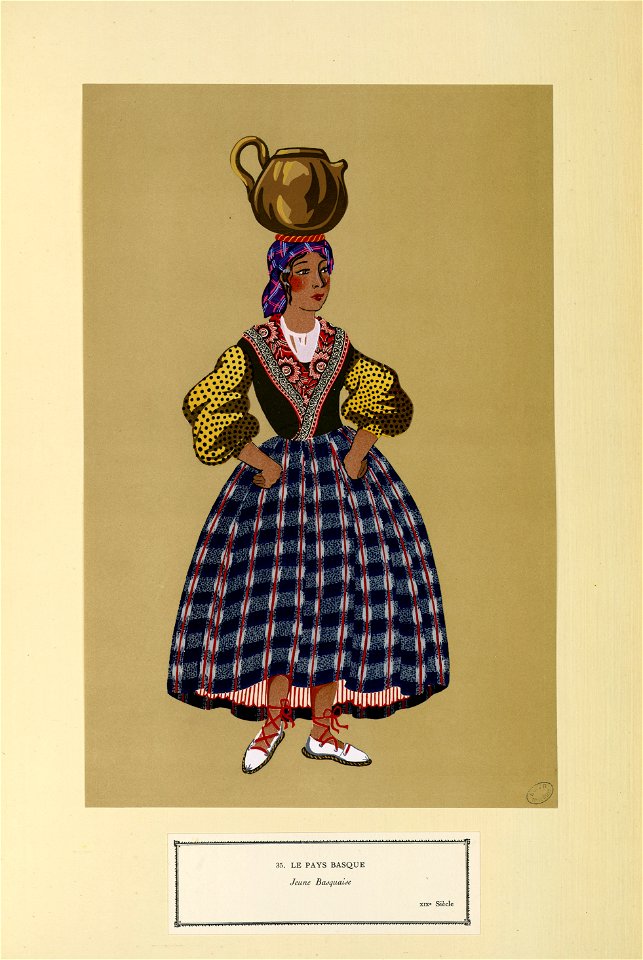 Le Pays Basque - Jeune Basquaise - XIXe siècle (n° 35) - Fonds Ancely - B315556101 A GARDILANNE 002