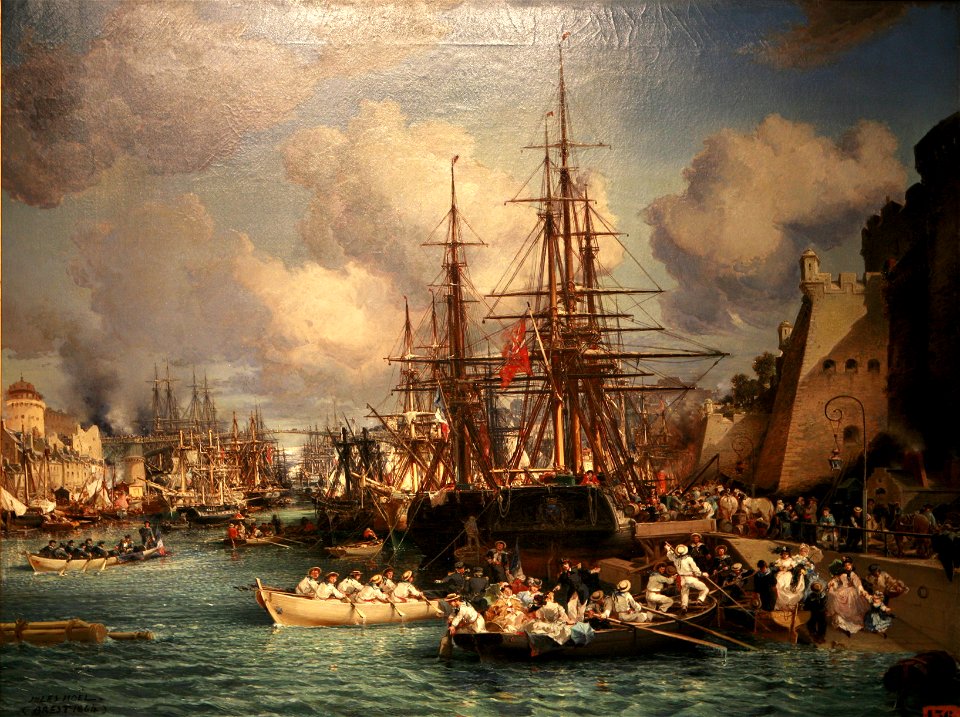 Le Port de Brest en 1864-Jules Noël mg 8180