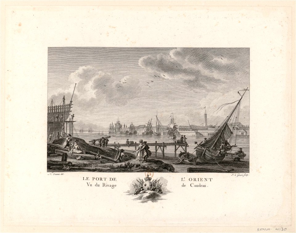 Le Port de L'Orient Vu du Rivage de Caudran btv1b53185610c
