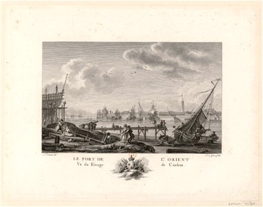 Le Port de L'Orient Vu du Rivage de Caudran btv1b53185610c