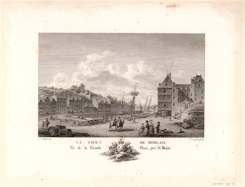 Le Port De Morlaix Vue de la Grande Place, près S.t Blaine btv1b53185601d