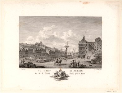 Le Port De Morlaix Vue de la Grande Place, près S.t Blaine btv1b53185601d