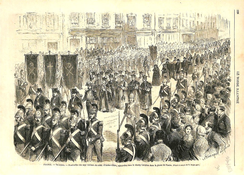 Le Monde illustré - Tourcoing - Funérailles de la famille Kinck