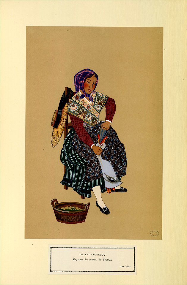 Le Languedoc - Paysanne des environs de Toulouse - XIXe siècle (n° 122) - Fonds Ancely - B315556101 A GARDILANNE 024