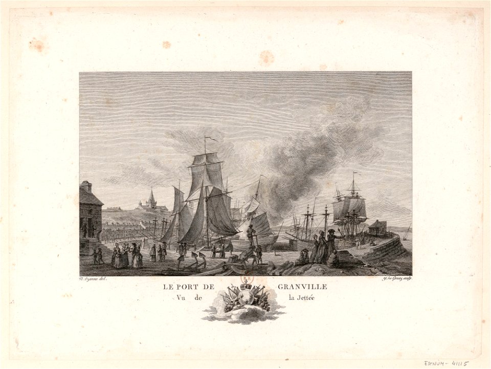 Le Port de Granville Vu de la Jettée btv1b53185595j