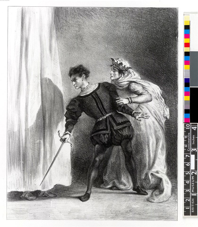 Le meurtre de Polonius (Act.III Sc.IV) (The murder of Polonius) (BM 1911,0412.174 1)