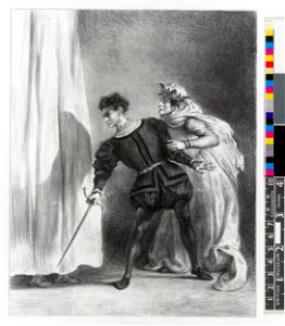 Le meurtre de Polonius (Act.III Sc.IV) (The murder of Polonius) (BM 1911,0412.174 1)