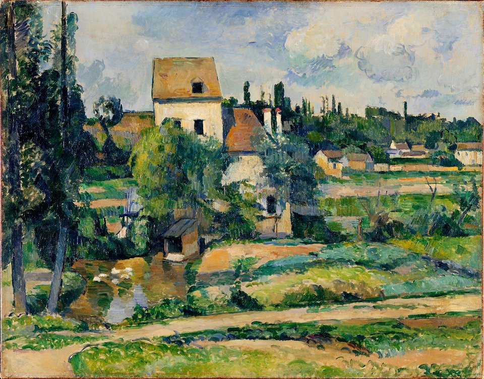 Le Moulin sur la Couleuvre à Pontoise, par Paul Cézanne, FWN 158