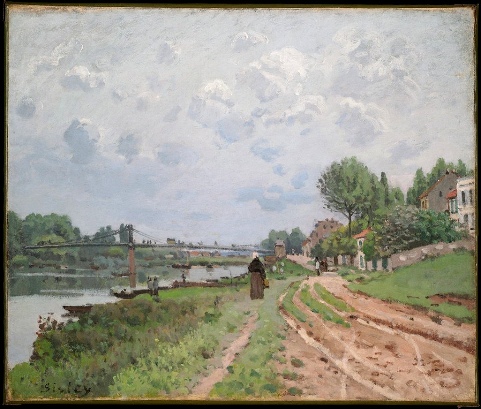 Le Pont à Villeneuve-la-Garenne , D . 38 , Fogg Art Museum , Cambridge