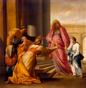 Eustache Le Sueur - Presentation of the Virgin - WGA12614. Free illustration for personal and commercial use.