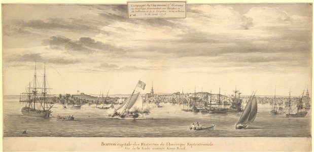 Le port de Boston en 1778 rade de Kings Road