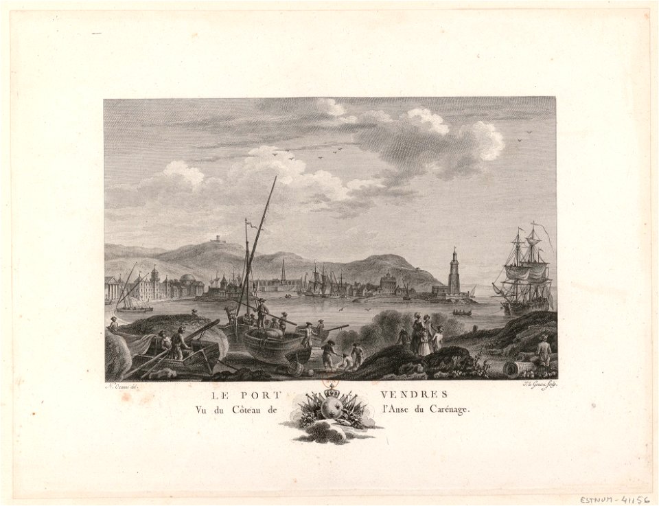 Le Port Vendres Vu du Côteau de l'Anse du Carénage btv1b53185636w