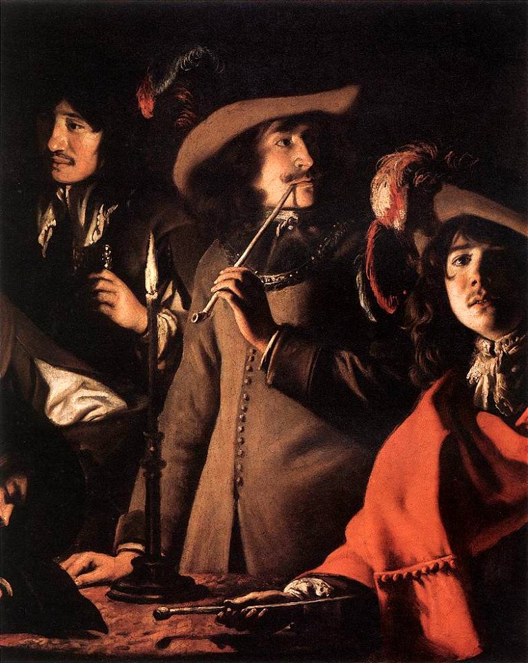 Le Nain Brothers - Smokers in an Interior (detail) - WGA12584