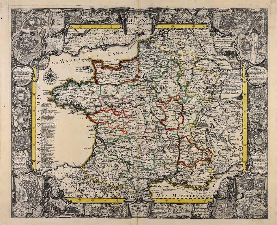 Le royaume de France et les conquêtes de Louis le Grand... - CBT 5878609