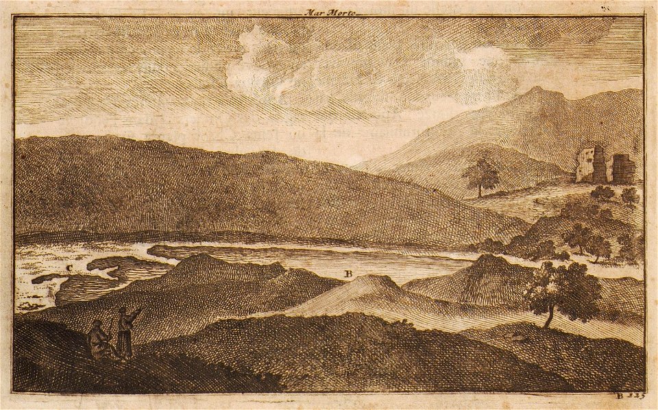 Le Montagne des Oliviers et la Mer Morte - Bruyn Cornelis De - 1714