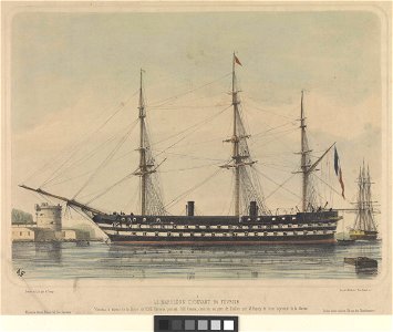 Le Napoleon Ci-devant 24 Fevrier. Vaisseau a Vapeur de la force de 1000 Chevaux portant 100 Canons - RMG PW8120