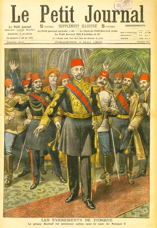 Le Petir Journal, Proclamation of Mehmed V