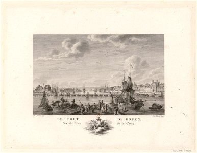 Le Port de Rouen Vu de l'Isle de la Croix btv1b531855909