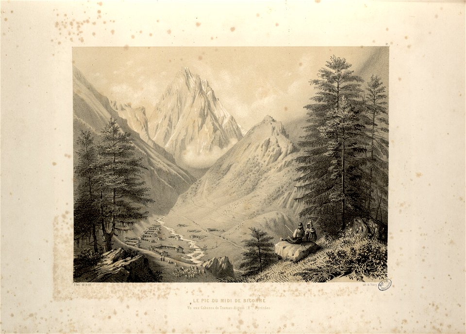 Le Pic du Midi de Bigorre - Vu aux Cabanes de Tramas-Aigues (i.e. Tramezaïgues (Hautes-Pyrénées) - Fonds Ancely - B315556101 A PARIS 1 037