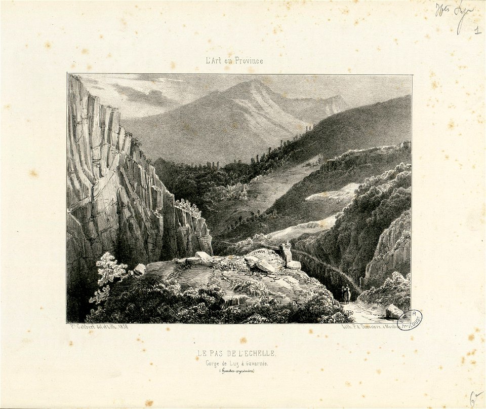 Le Pas de l'Echelle - Gorge de Luz à Gavarnie (Hautes-Pyrénées) - Fonds Ancely - B315556101 A GELIBERT 4 001