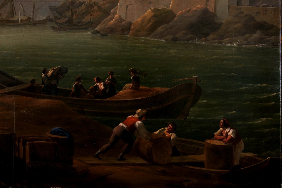 Le phare de Gênes, détail sur les marins (phbw12 0226)