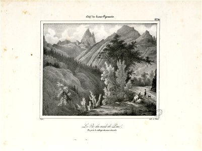 Le Pic du midi de Pau, vu près le village des eaux chaudes (Basses Pyrénées) - Fonds Ancely - B315556101 A DEFER 023
