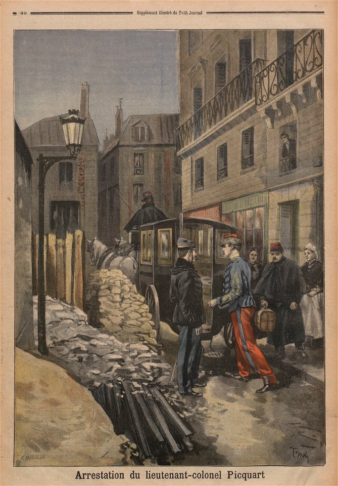 Le Petit Journal - Arrestation du lieutenant-colonel Picquart
