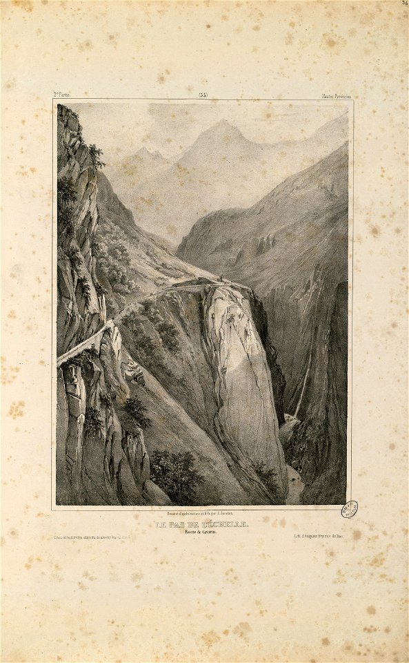 Le Pas de l' Echelle, route de Gavarni (Hautes Pyrénées) - Fonds Ancely - B315556101 A JACOTTET 2 038