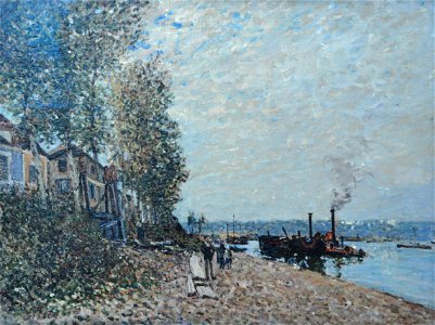 Le Remorqueur sur le Loing-Alfred Sisley