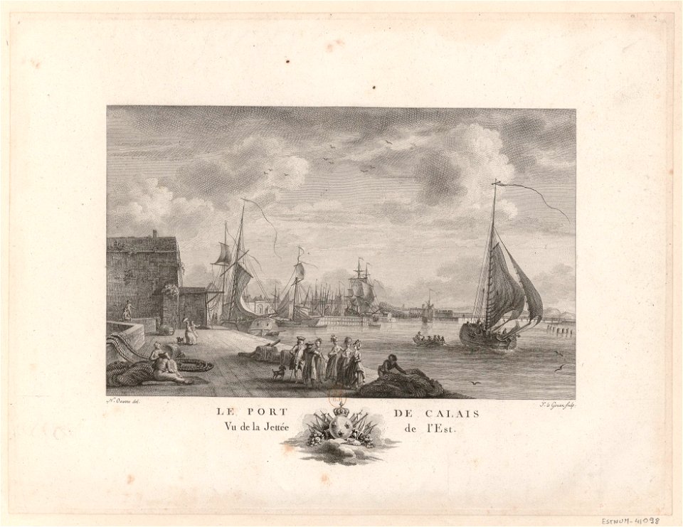 Le Port de Calais vue de la Jettée de l'Est btv1b531855782