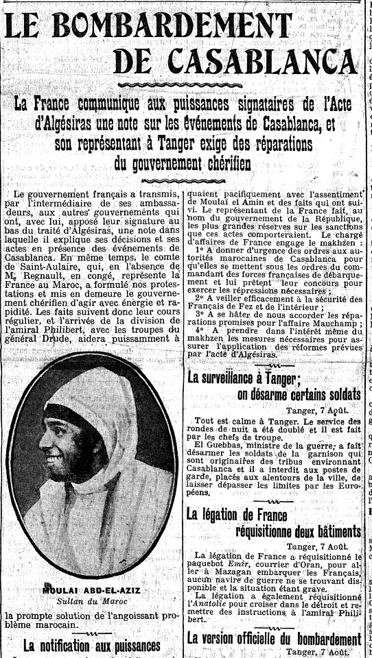 Le Petit Journal Bombardement de Casablanca