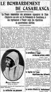 Le Petit Journal Bombardement de Casablanca