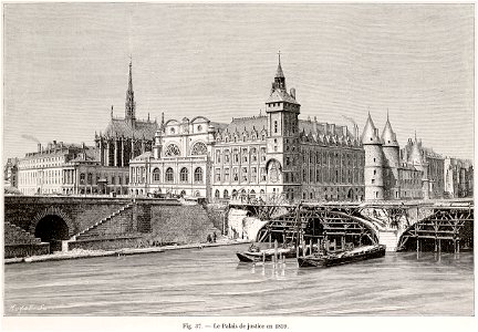 Le Palais de Justice en 1859
