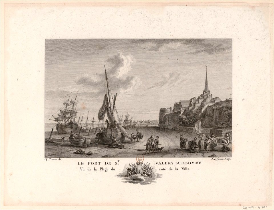Le Port de S.t Valery sur Somme vu de la Plage du Côté de la Ville btv1b53185581b