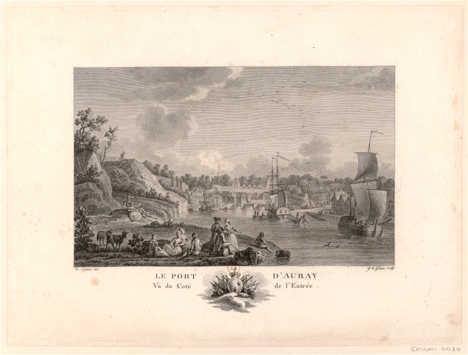 Le Port d'Auray Vu du Côté de l'Entrée btv1b531856145