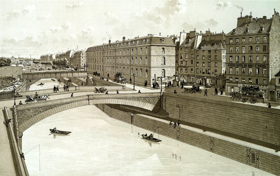 Le Petit-pont et la Place du Petit-pont, 1880