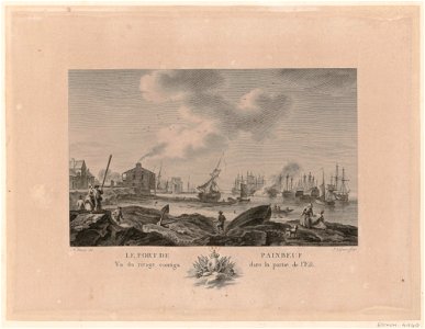 Le Port de Paimbeuf Vu du rivage contigu dans la partie de l'Est btv1b53185620s