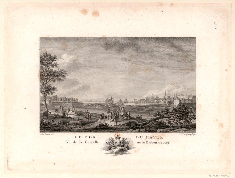 Le Port du Havre Vu de la Citadelle sur le Bastion du Roi btv1b531855871