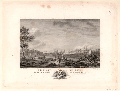 Le Port du Havre Vu de la Citadelle sur le Bastion du Roi btv1b531855871