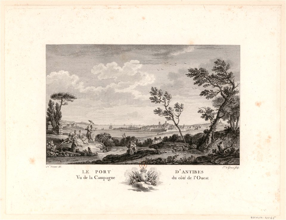 Le Port D'Antibes Vu de la Campagne du Côté de l'Ouest btv1b53185645v