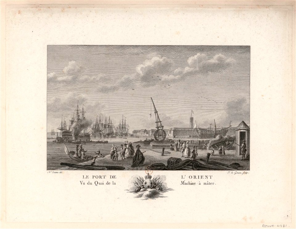 Le Port De L'Orient Vu du Quai de la Machine à mâter btv1b53185611t